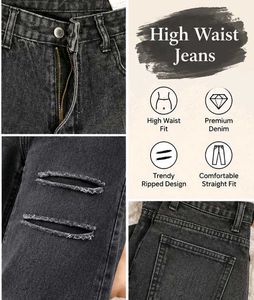 Trendy Ripped high waist  Jeans