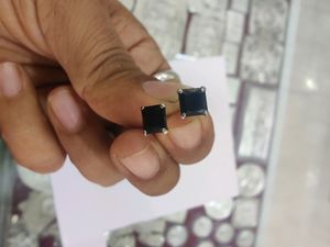 Black Pure Silver Studs
