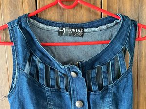 Stylish Denim Button-Up Dress