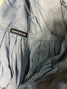 Brand New Calvin klein Denim Blue Dress 6-8yrs