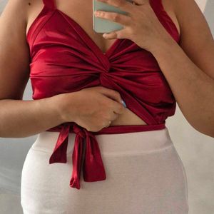 Satin Twist Top