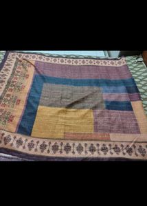 Elegant Striped Saree with Blouse