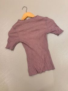 Ribbed Lettuce Hem Top