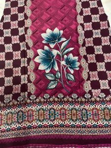 purple Floral Print Kurta Set