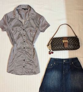 Striped Button-Up Blouse