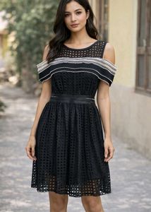 Chic Black Fit & Flare Dress