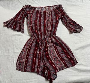 Hollister Burgundy Romper