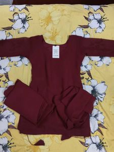 Maroon Kurta and Palazzo Set