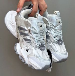 Adidas White &amp; Grey Chunky Sneakers
