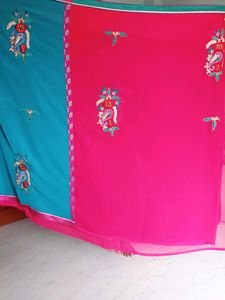 Embroidered Silk Saree