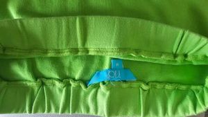 Lime Green Casual Skirt
