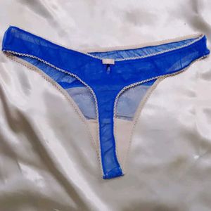 Blue Lace Thong panty