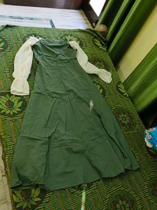 Green Long Sleeve Maxi Dress