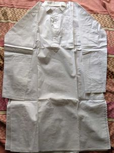 Classic White Cotton Kurta Set