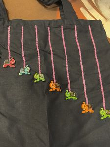 Cute Elephant Detail Tote Bag