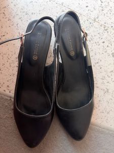 Classic Black Slingback Heels
