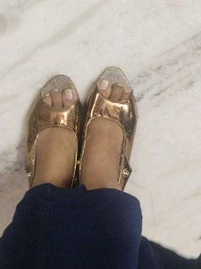 Elegant Metallic Slingback Heels