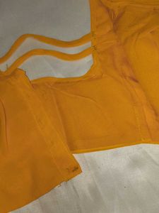 Embellished Yellow Saree with blouse