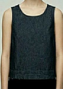 Sleeveless Denim Crop Top