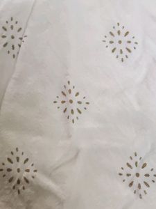 Cream Block Print Frock