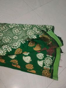 Green Colour Saree 💚