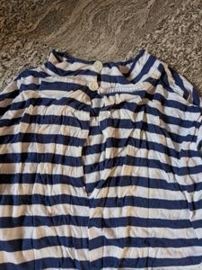 Striped Long Sleeve Soft Top