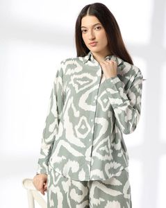 Stylish Printed Button-Down Shirt