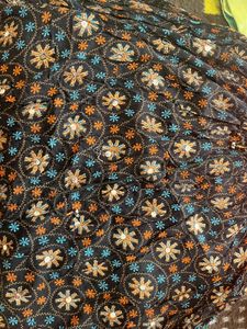 Embroidered Black Ethnic Skirt