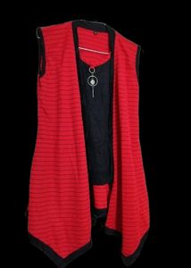 Red Shrug Attached Top