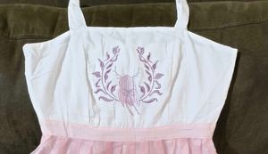 Cute Embroidered Spaghetti Strap Dress