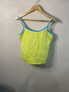 Neon Yellow Spaghetti Strap Tank Top