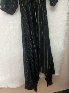 Black &amp; Gold Striped Dress