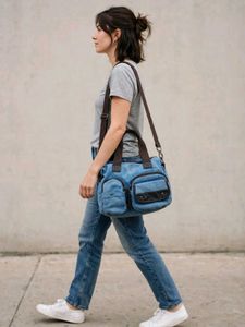 Blue denim Shoulder Bag