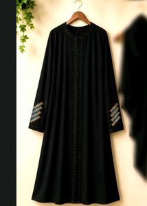 Elegant Black Abaya with Embellishments