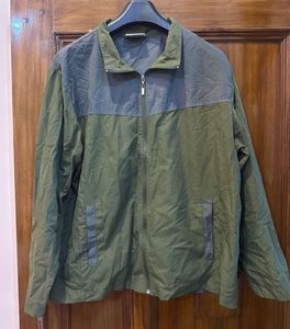 Men's Green &amp; Grey Color Block Jacket