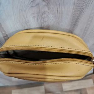 Mustard Round Crossbody Bag