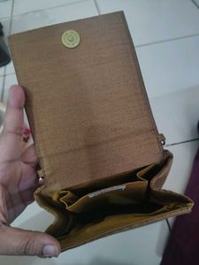 Embroidered Clutch with Chain Strap