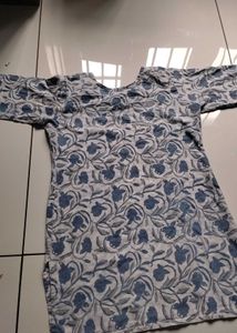 floral print short kurthi for womens