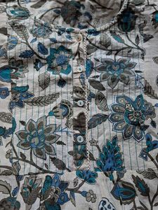 Floral Print Cotton Kurta with one pocket