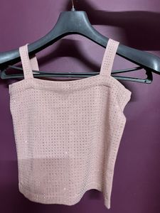 Sparkly Pink Crop Top