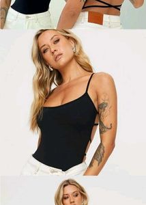 Black Spaghetti Strap Bodysuit
