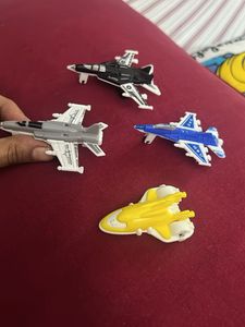 Set of 4 Toy Fighter Jets