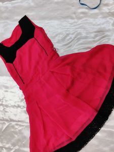 Chic Pink &amp; Black Dress