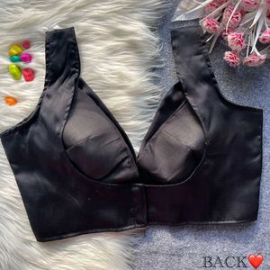 Elegant Black Readymade Saree Blouse