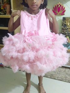 Adorable Pink Ruffled Party Dress