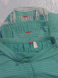 Stylish Teal Women's Palazzo Pants set 3 pc.