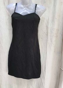 1468. Classic Black Slip Dress