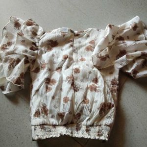 Girl's Floral Top and Shorts Set