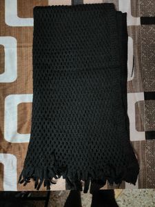 Black Knitted Winter Scarf