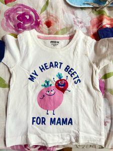 Combo Max 9-12 Months Tee / 2 Pair Cute walk Shoes